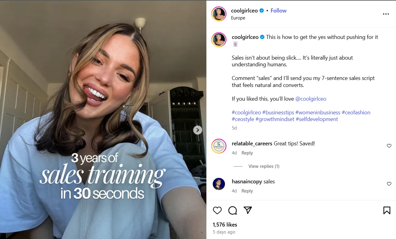 Must-try Instagram captions for Coaches, Consultants, and Solopreneurs