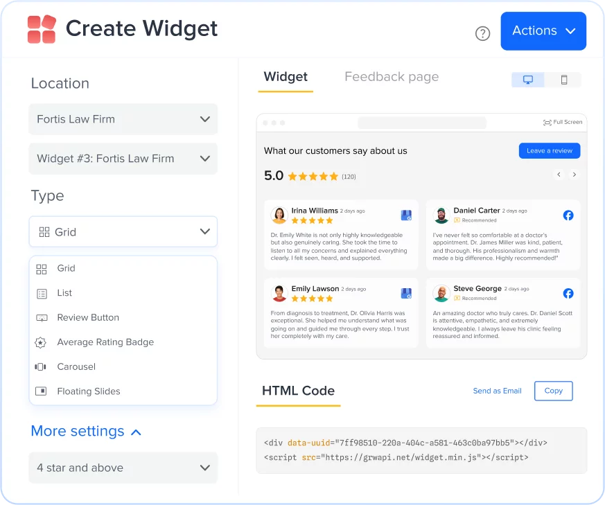 Showcase Top-Notch Client Reviews
