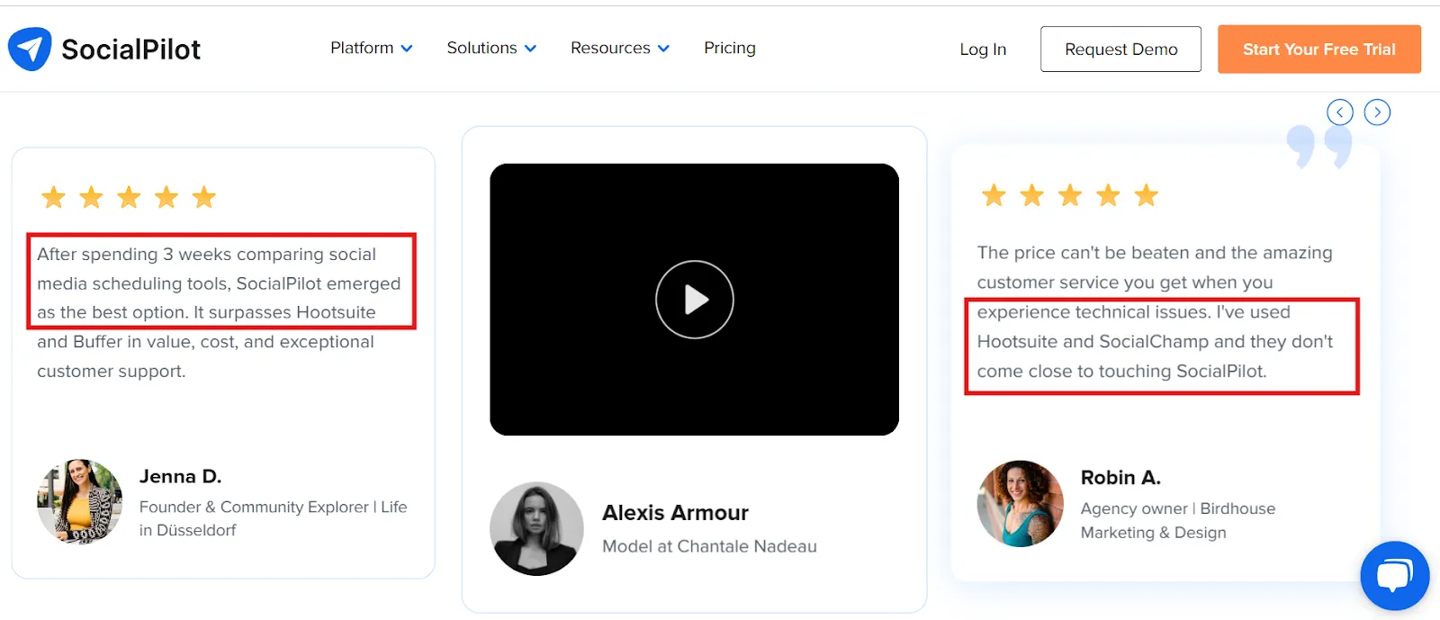 SocialPilot customer testimonials