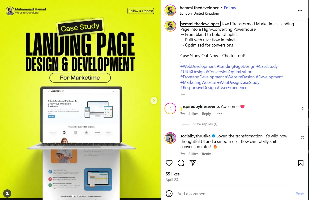 case study or article sharing post captions