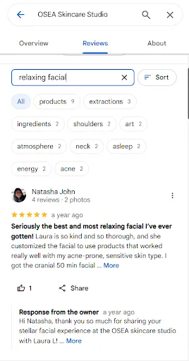 search what people are saying on Google reviews