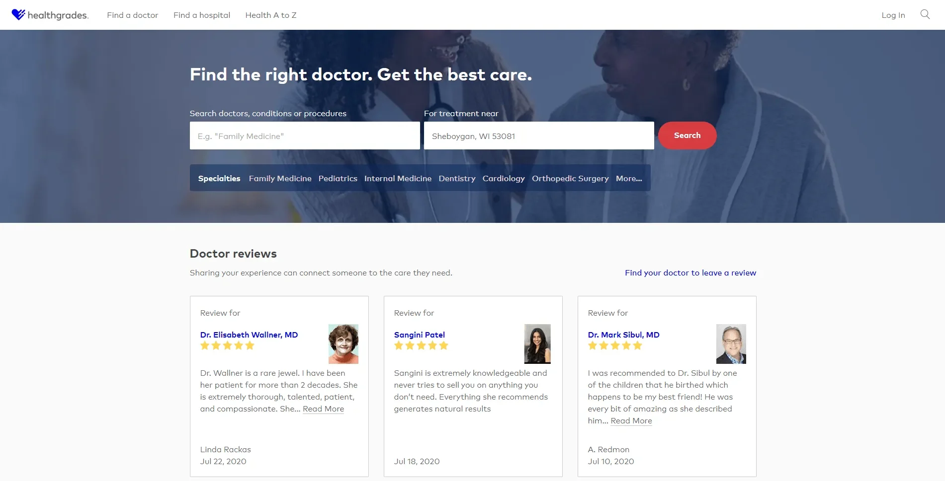 Adding reviews on home page
