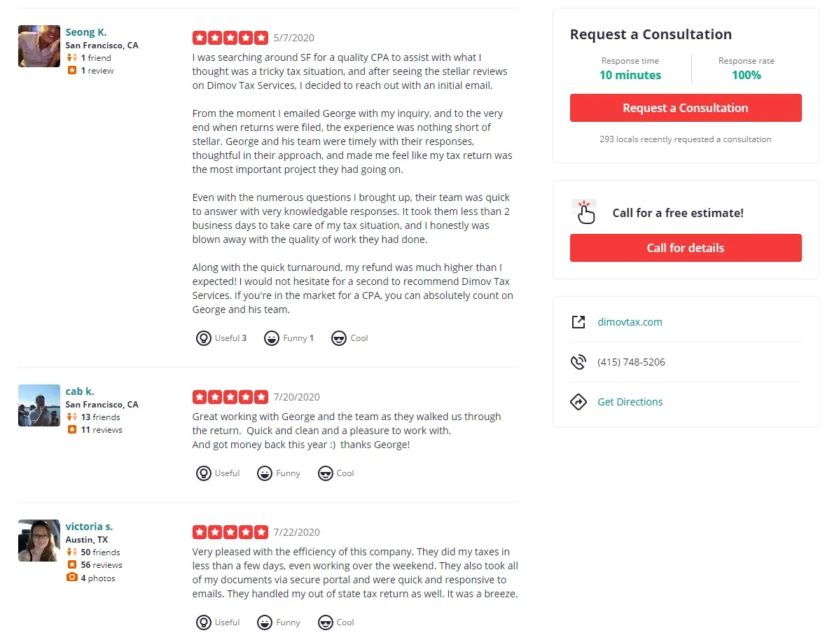 Adding reviews on service pages