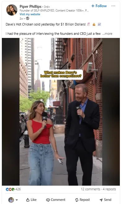 Analyzing engagement metrics on LinkedIn