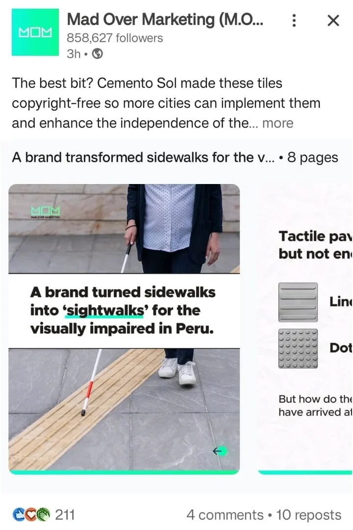 Carousels with catchy captions