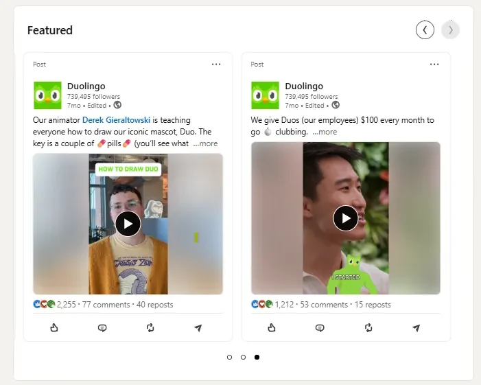Feature your best linkedin posts