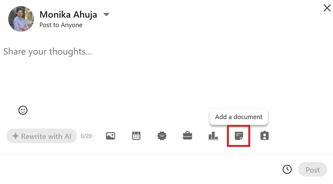 How to add a document