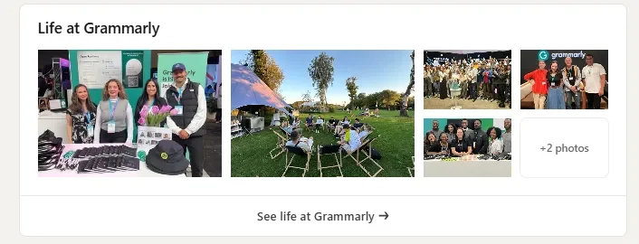 Humanize your brand by adding Life at your brand section