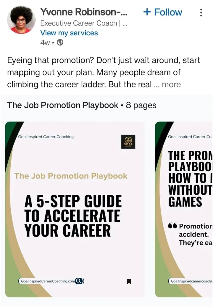 LinkedIn carousel with a step-by-step guide