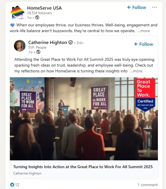 Linkedin post ideas on hiring and work culture