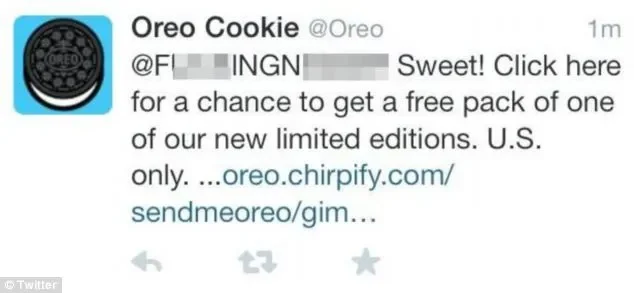 Oreo's comment bot including offensive works in the comment