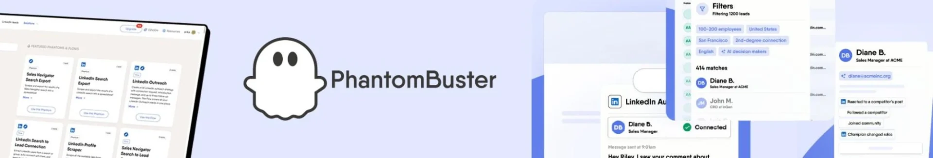 Phantombuster LinkedIn automation tool cover