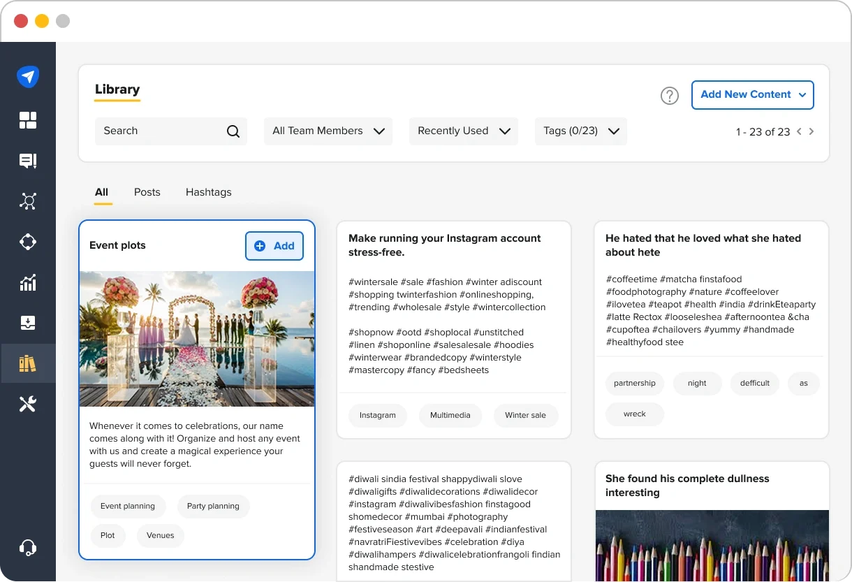 SocialPilot’s Content Library