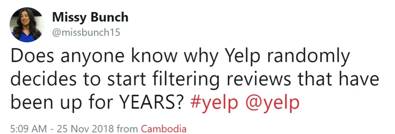 Users furious after Yelp algorithm changes