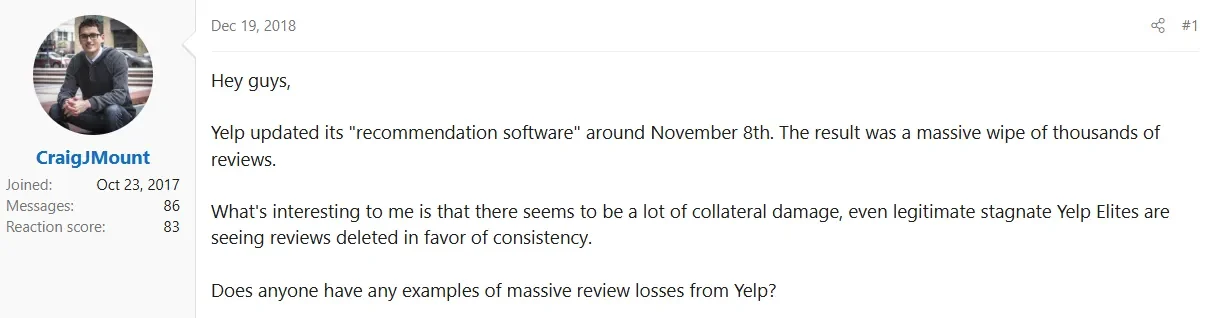 users confused why Yelp is removing positive reviews