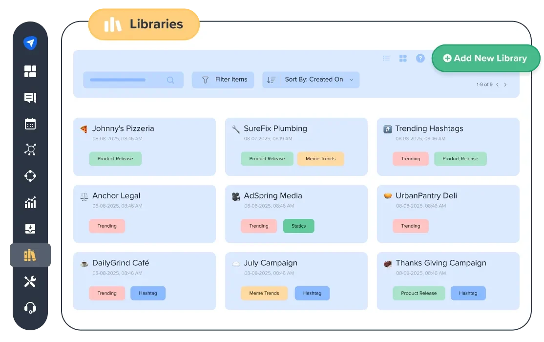 Create Multiple Libraries to Organize Content Easily Create Multiple Libraries to Organize Content Easily