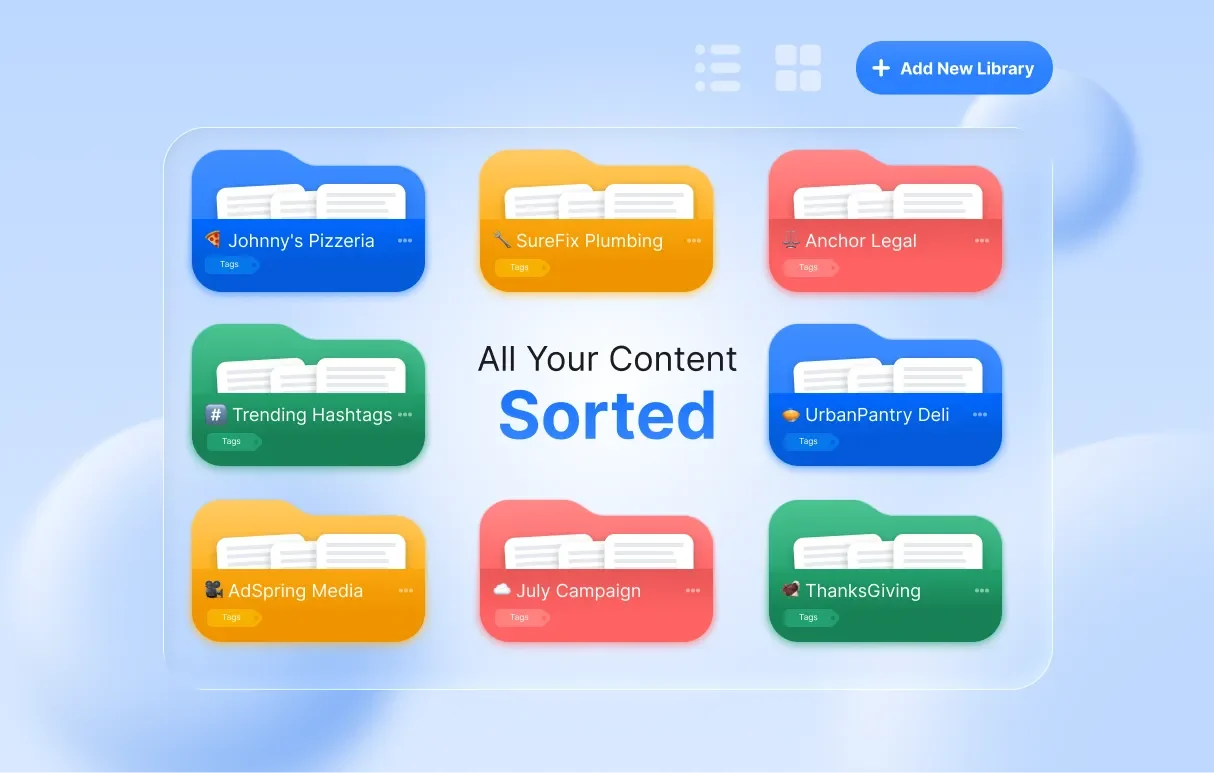 Multiple Libraries in SocialPilot