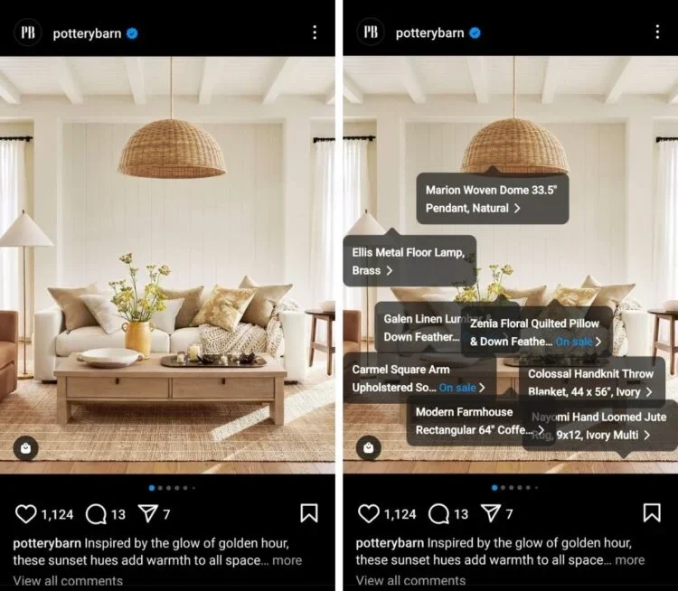 Social Commerce post in Instagram Social Commerce post in Instagram
