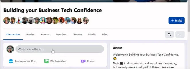 Create a Post on a Facebook Group or community