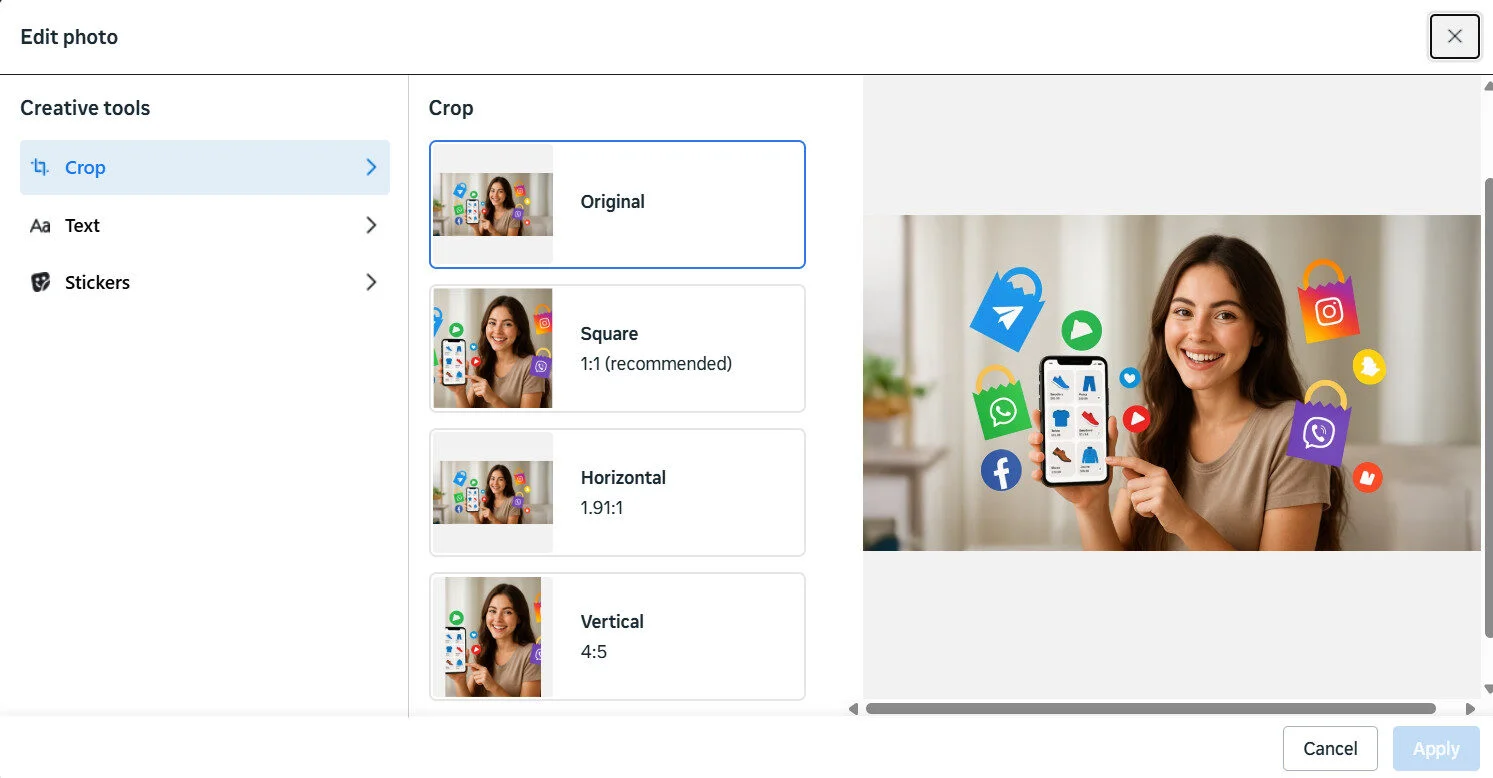 Customise Your Story photo or reel