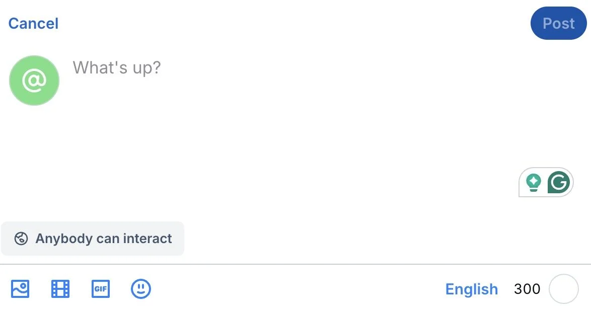 bluesky new post creation