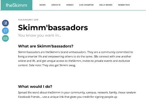 example from the Skimm