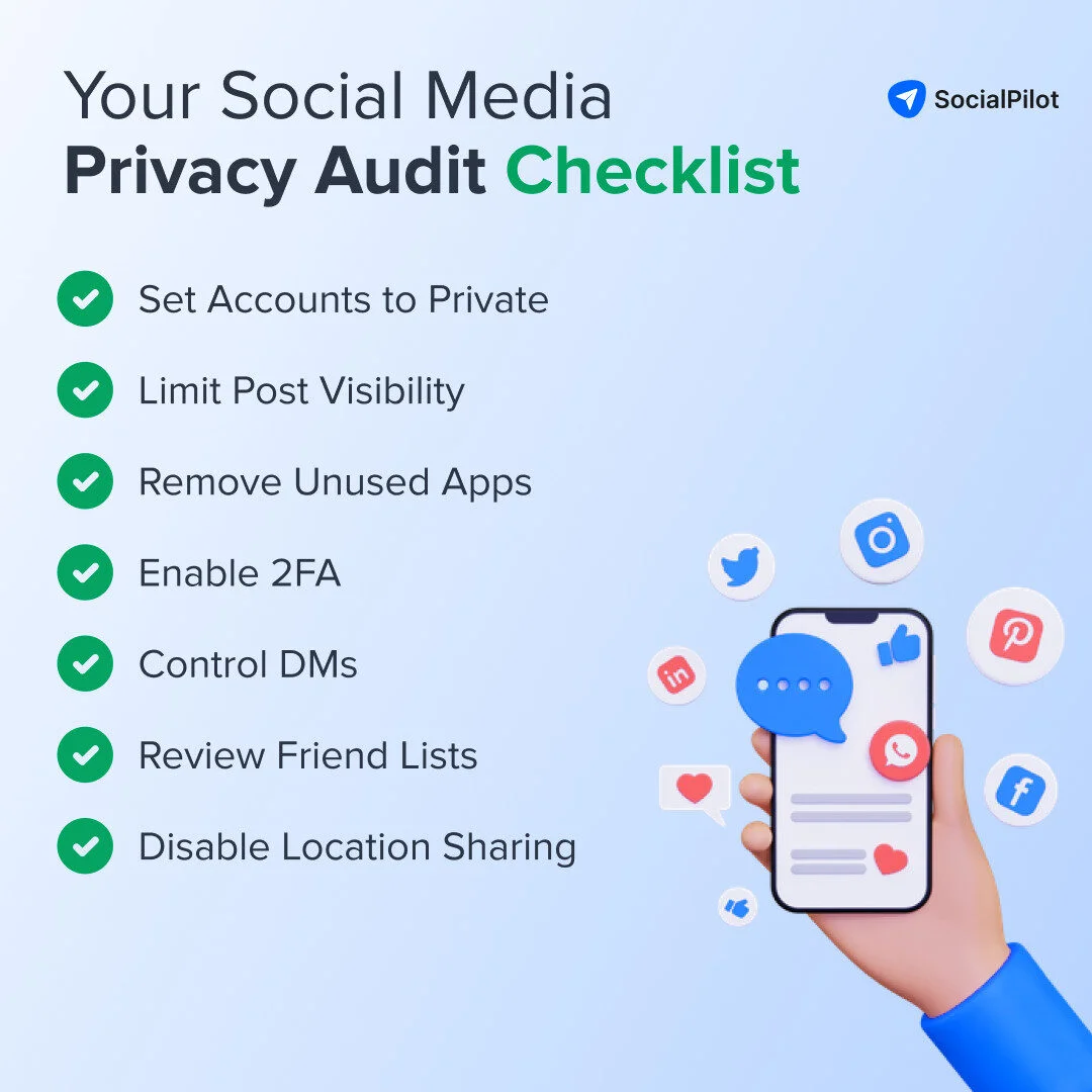 social media privacy audio checklist