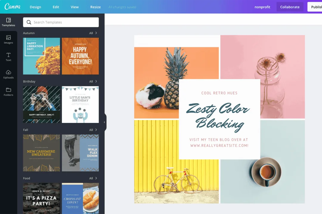 Canva Instagram content creation and design tool