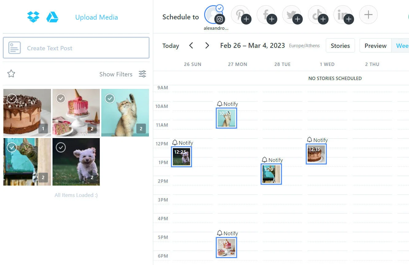Later Instagram scheduling and publishing tool