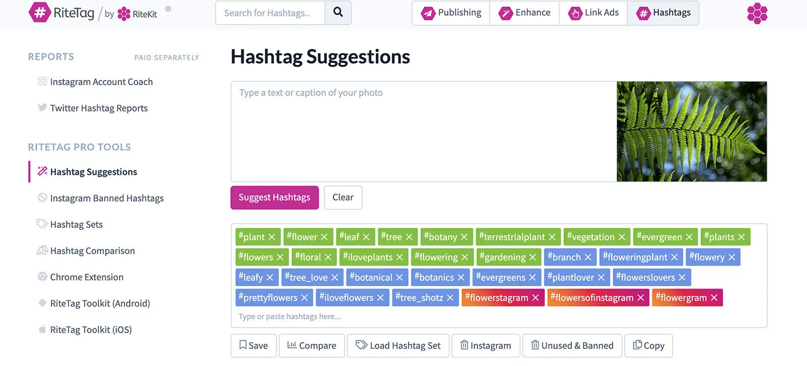 RiteTag hashtag optimization tool