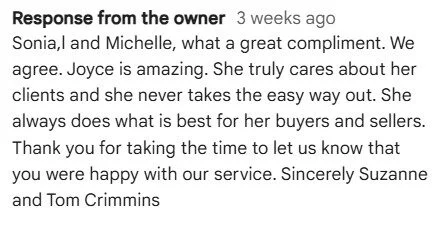 Team members mentioned in a review and acknowledged for their work